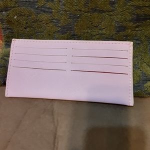 Pink credit card pouch